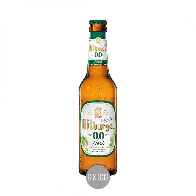 Bitburger Pils Herb AF 6x0,33 (MW)