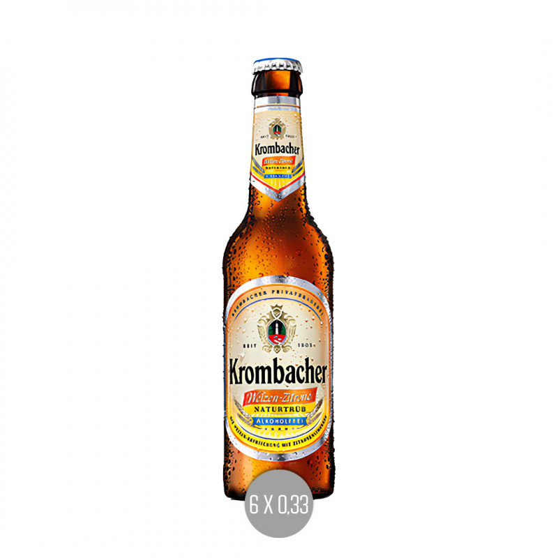 Krombacher Weizen Zitrone AF 6x0,33 (MW)