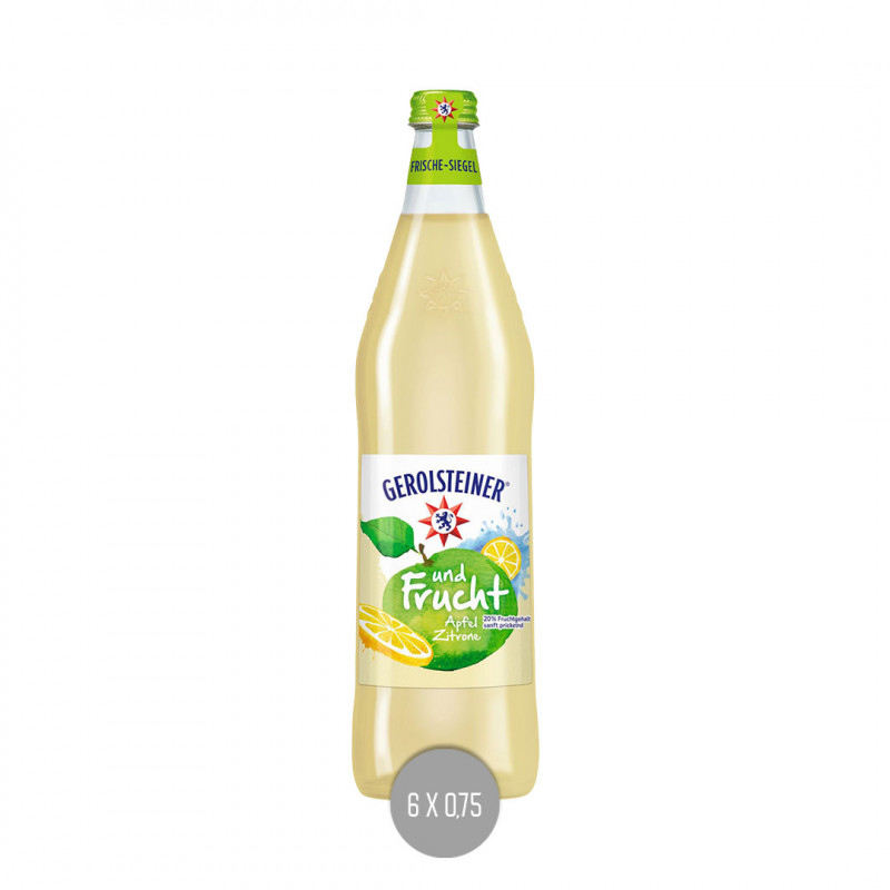 Gerolsteiner Frucht Apfel-Zitrone 6x0,75 Glas (MW)