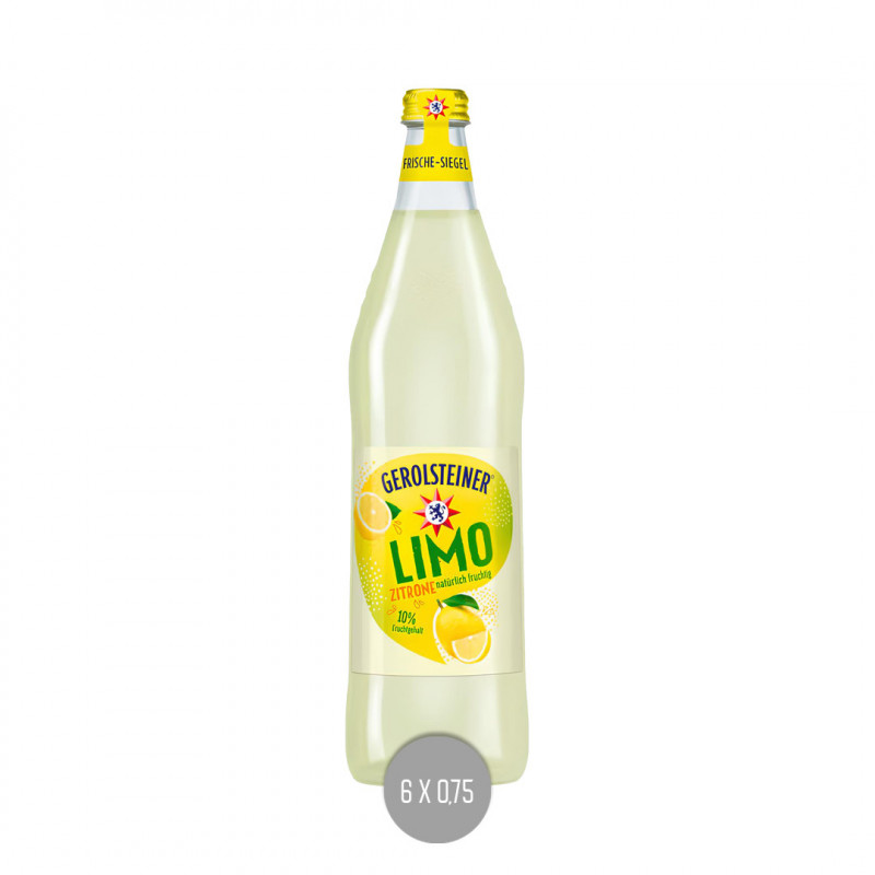 Gerolsteiner Zitronrnlimo 6x0,75 Glas (MW)