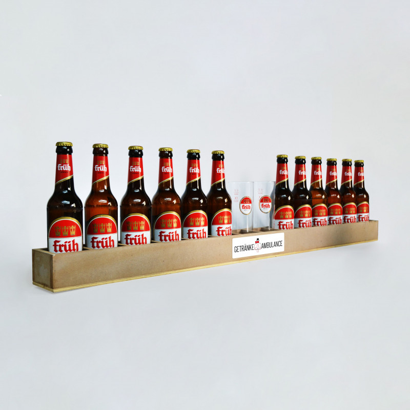 Biermeter mit Früh Kölsch und zwei Gläser