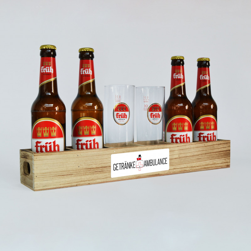 Halber Biermeter mit Früh Kölsch und zwei Gläser