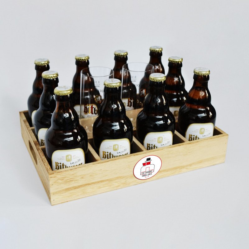 Rechteck 12 mit Bitburger Pils Stubbi