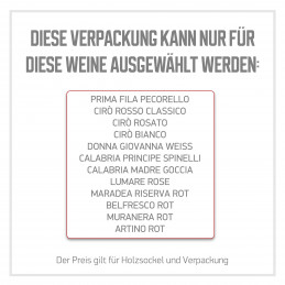 Holzkiste mit Deckel für eine Flasche Wein