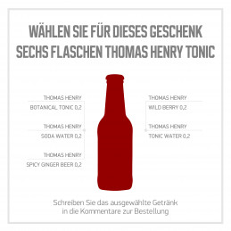 Holzkiste mit Gin Nordes & Tonic