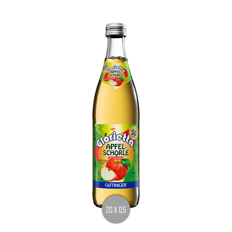 Oettinger Glorietta Apfelschorle 20x0,5 (MW)