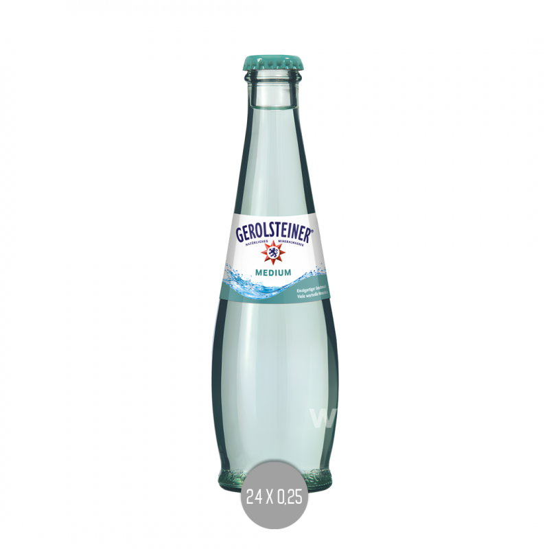Gerolsteiner Gourmet Medium GLAS 24x0,25 (MW)